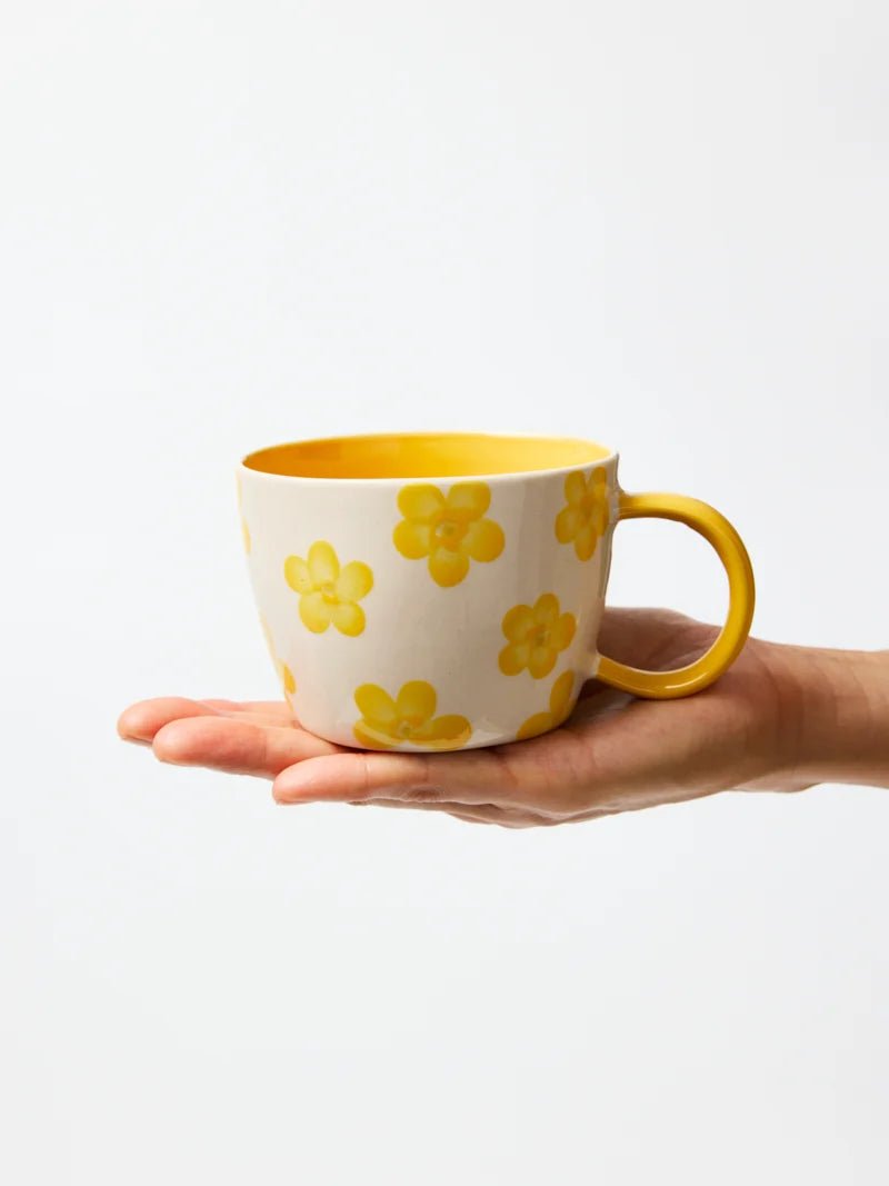 Buy Jones & Co Chino Mug Daisy Mustard | Handmade Ceramic Mug Australia by Jones & Co - at Hamish + Grace