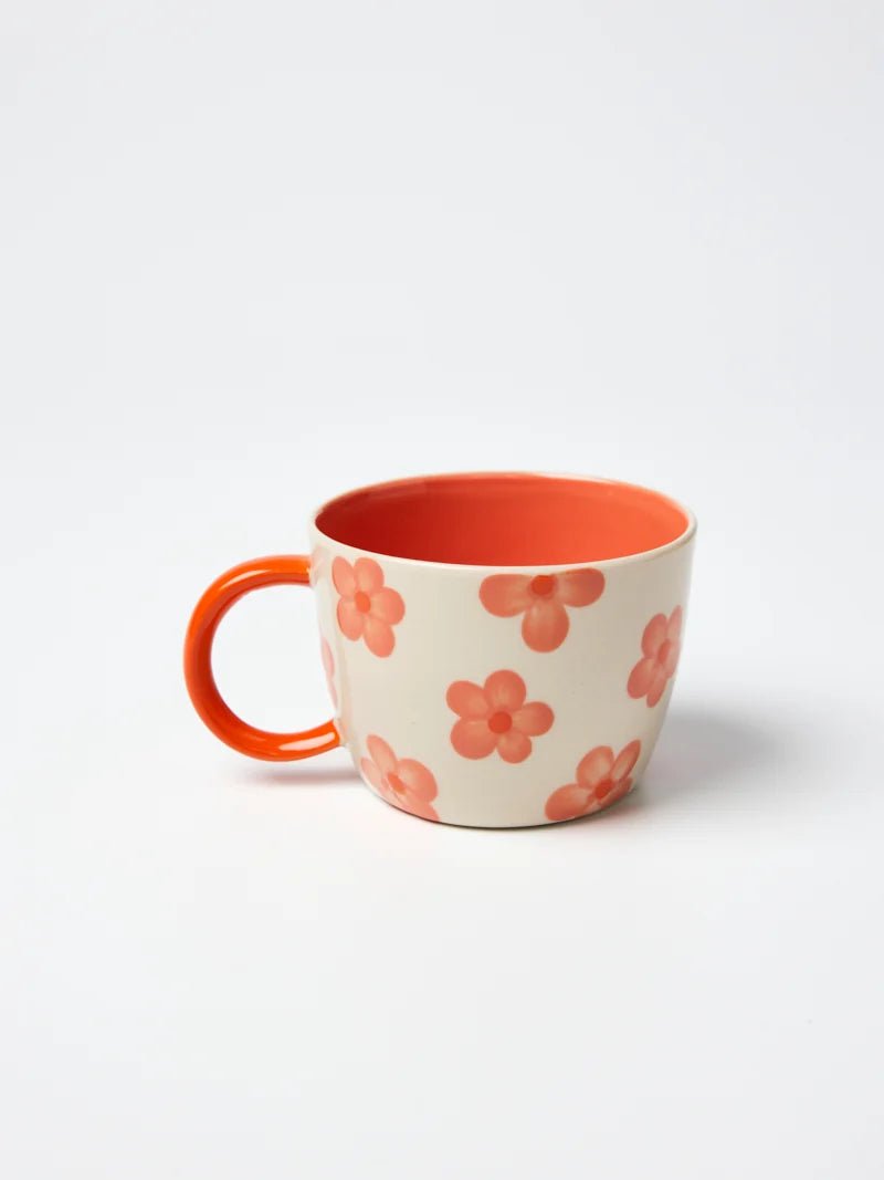 Buy Jones & Co Chino Mug Daisy Peach | Handmade Ceramic Mug Australia by Jones & Co - at Hamish + Grace