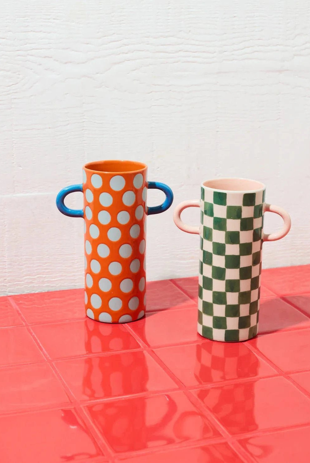 Buy Jones & Co - GRIFFE BLUE RED SPOT BUD VASE by Jones & Co - at Hamish + Grace