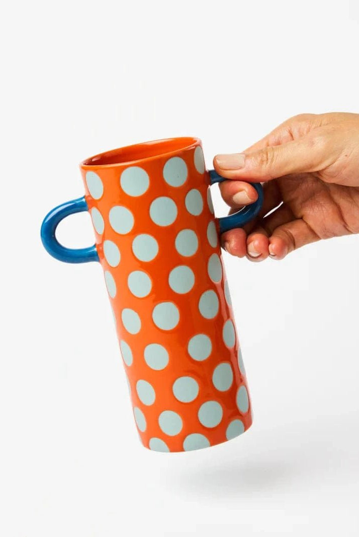 Buy Jones & Co - GRIFFE BLUE RED SPOT BUD VASE by Jones & Co - at Hamish + Grace