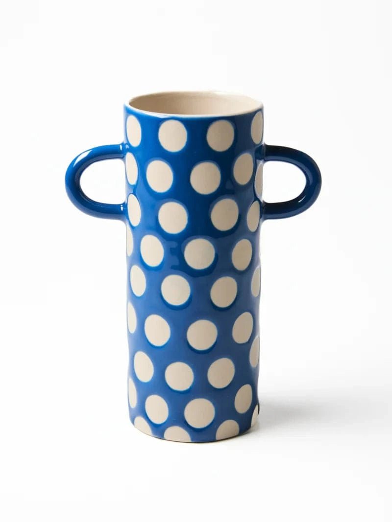 Buy Jones & Co - GRIFFE BLUE SPOT BUD VASE by Jones & Co - at Hamish + Grace