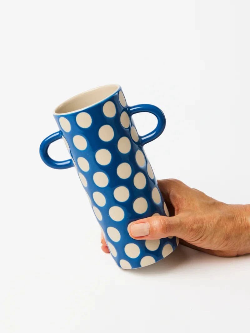Buy Jones & Co - GRIFFE BLUE SPOT BUD VASE by Jones & Co - at Hamish + Grace