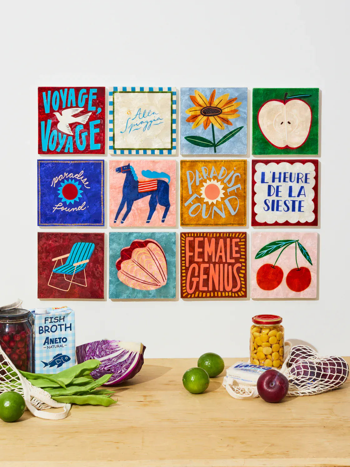 Jones & Co Homeware Jones and Co - SUPERETTE PARADISE GOLD TILE