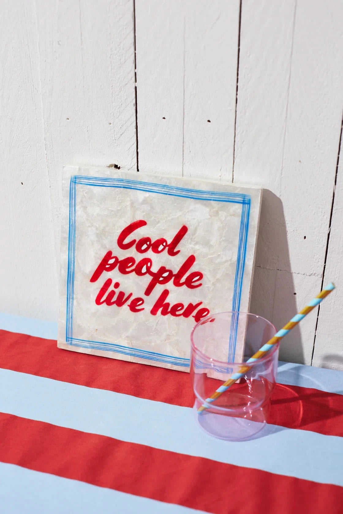 Jones & Co Homewares Jones and Co - Fun House Cool Tile White