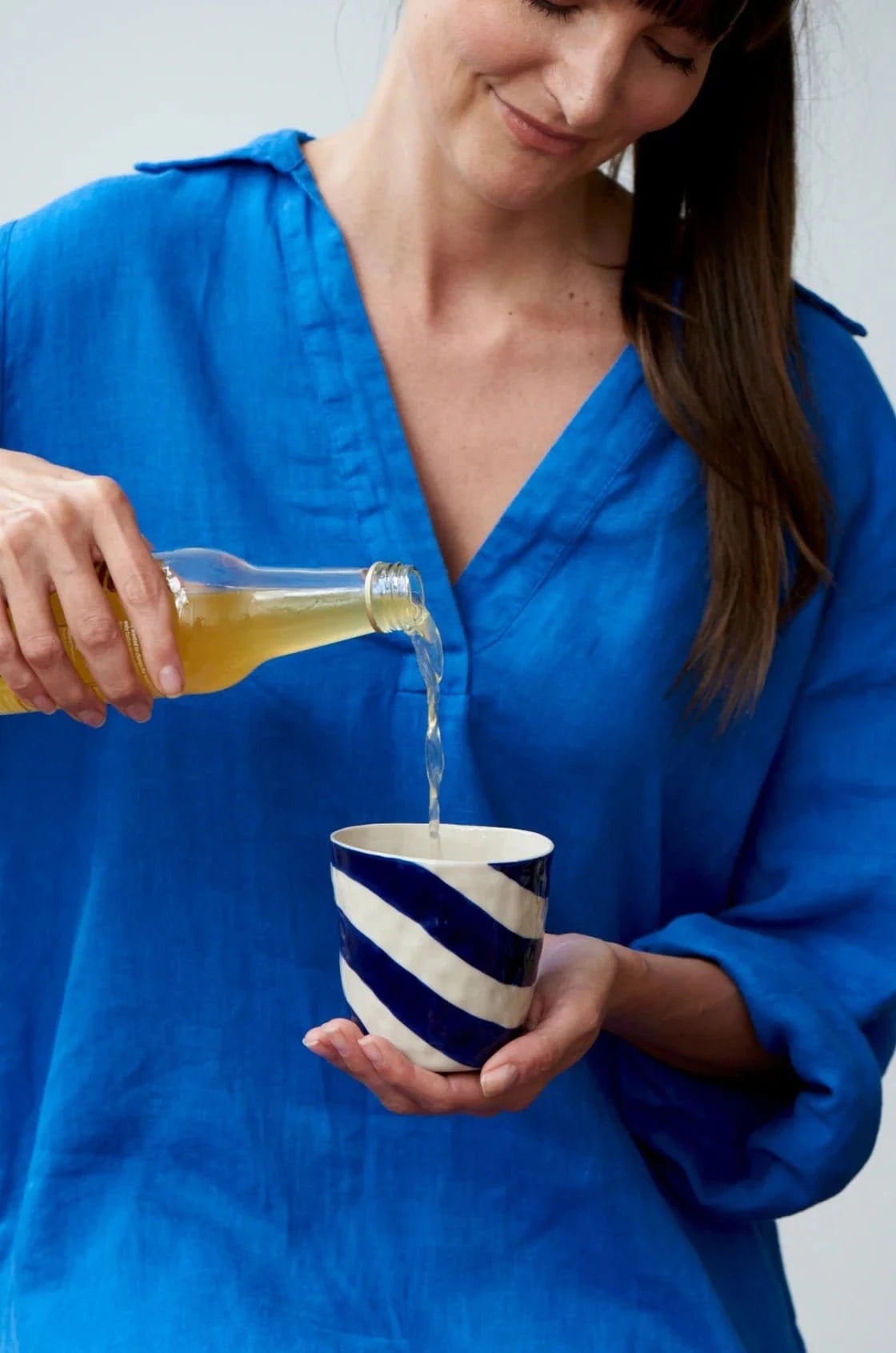 Jones & Co Homewares Jones & Co - Cabana Stripe Tumbler Blue