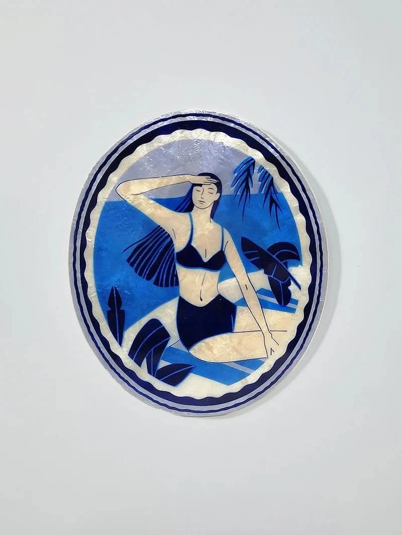 Jones & Co Homewares Jones & Co - RESORT VIEW OVAL BLUE