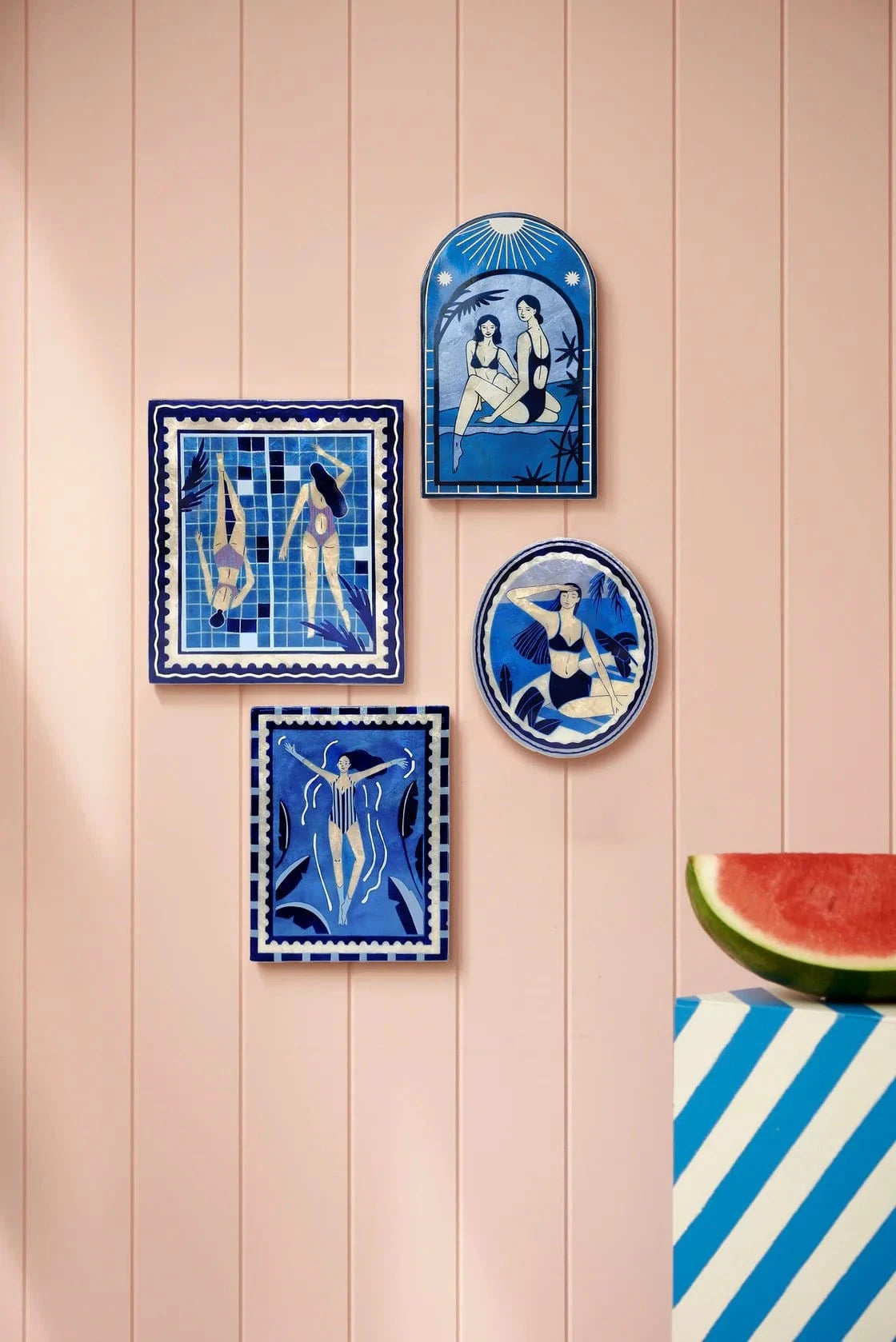 Jones & Co Homewares Jones & Co - RESORT VIEW OVAL BLUE