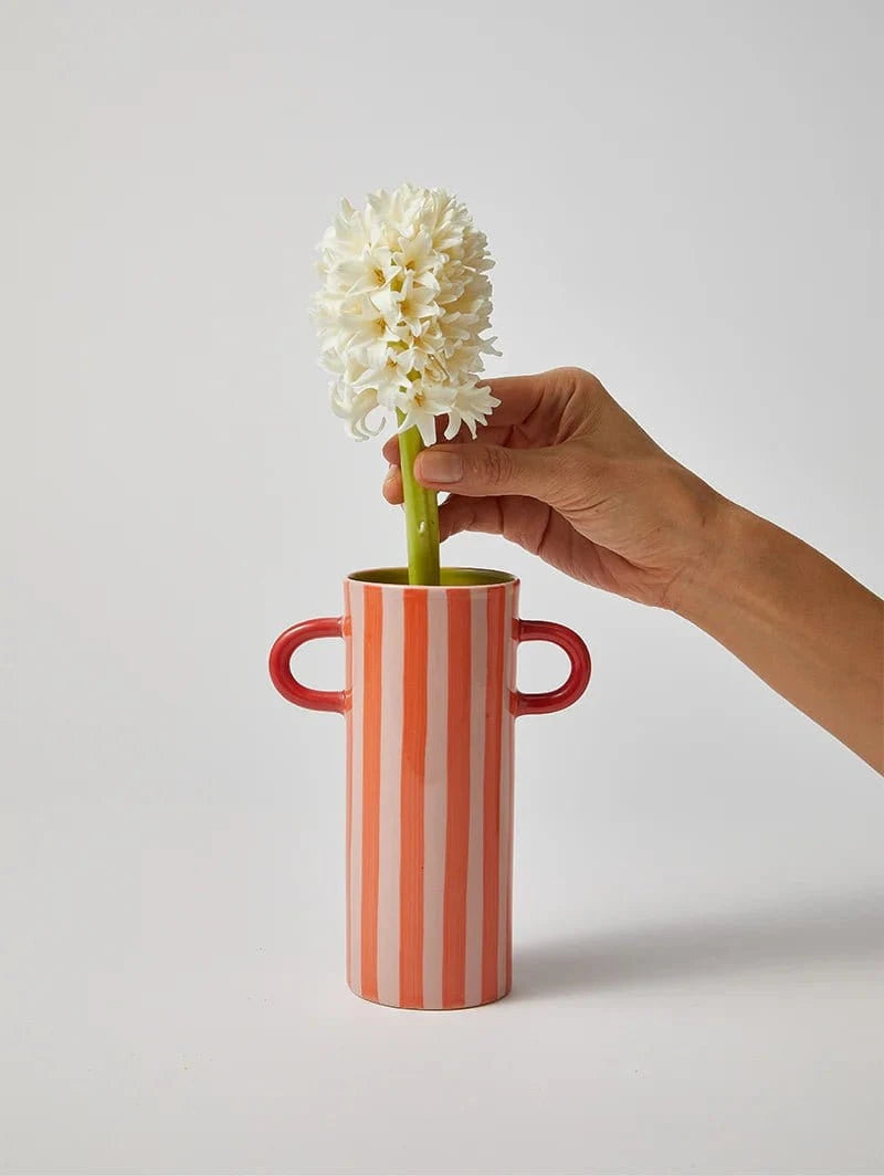 Jones & Co Homewares PREORDER - Jones & Co - Griffe Warm Stripe Bud Vase