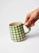 Buy Jones & Co - Larder Check Green Mug by Jones & Co - at Hamish + Grace