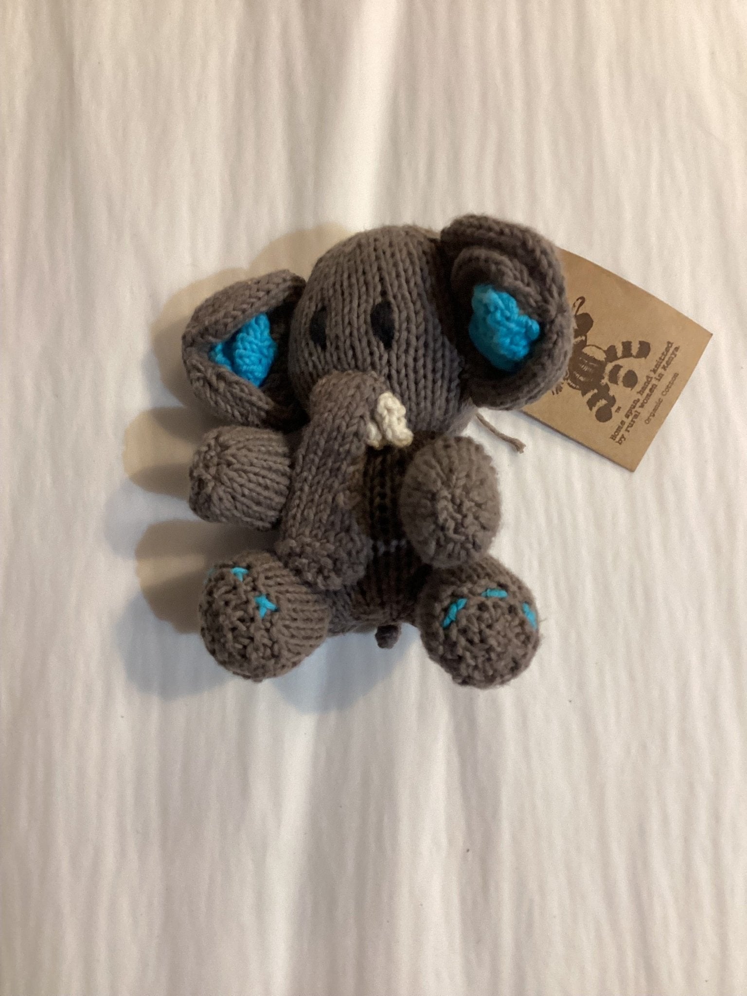 Buy Kenana Knitters - Rascal Elephant Ellie with blue by Kenana Knitters - at Hamish + Grace