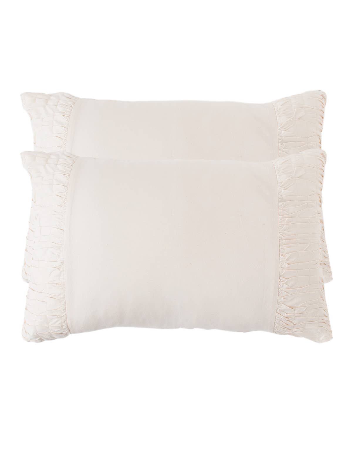 Lazybones Homewares Rosette pillowcase set in Natural *organic cotton: Set (2)