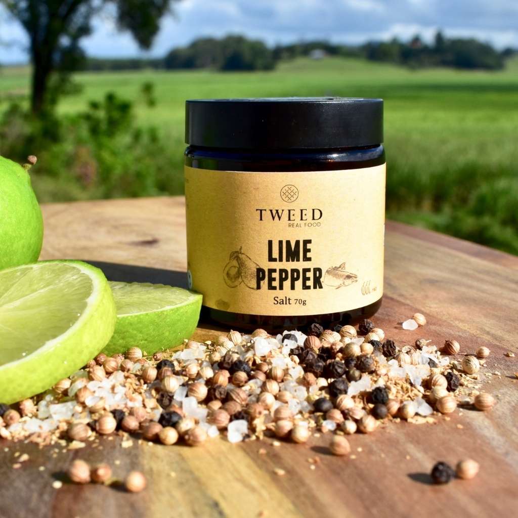 Buy Lime Pepper Grinder Salt: Jar 70g $10.95 by Tweed Real Food - at Hamish + Grace
