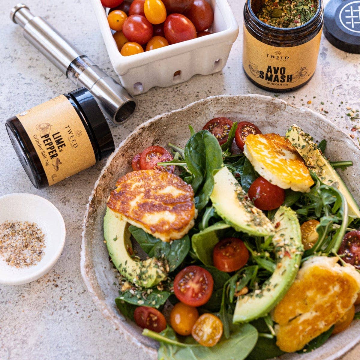 Buy Lime Pepper Grinder Salt: Jar 70g $10.95 by Tweed Real Food - at Hamish + Grace