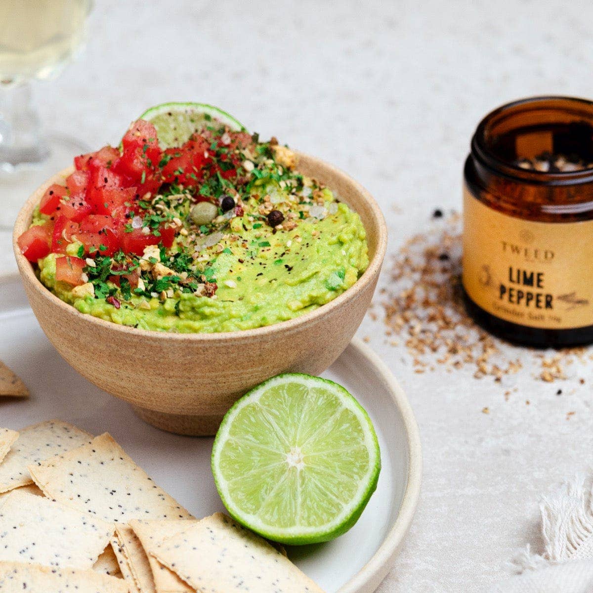 Buy Lime Pepper Grinder Salt: Jar 70g $10.95 by Tweed Real Food - at Hamish + Grace