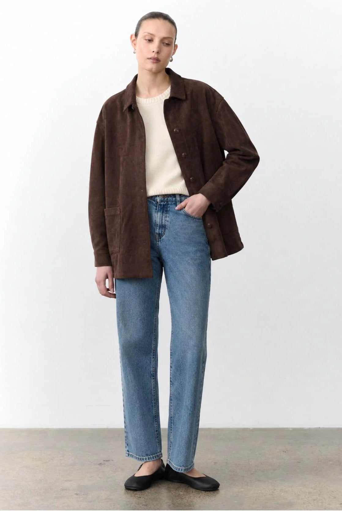 Buy Little Lies - Billie Faux Suede Shacket by Little Lies - at Hamish + Grace
