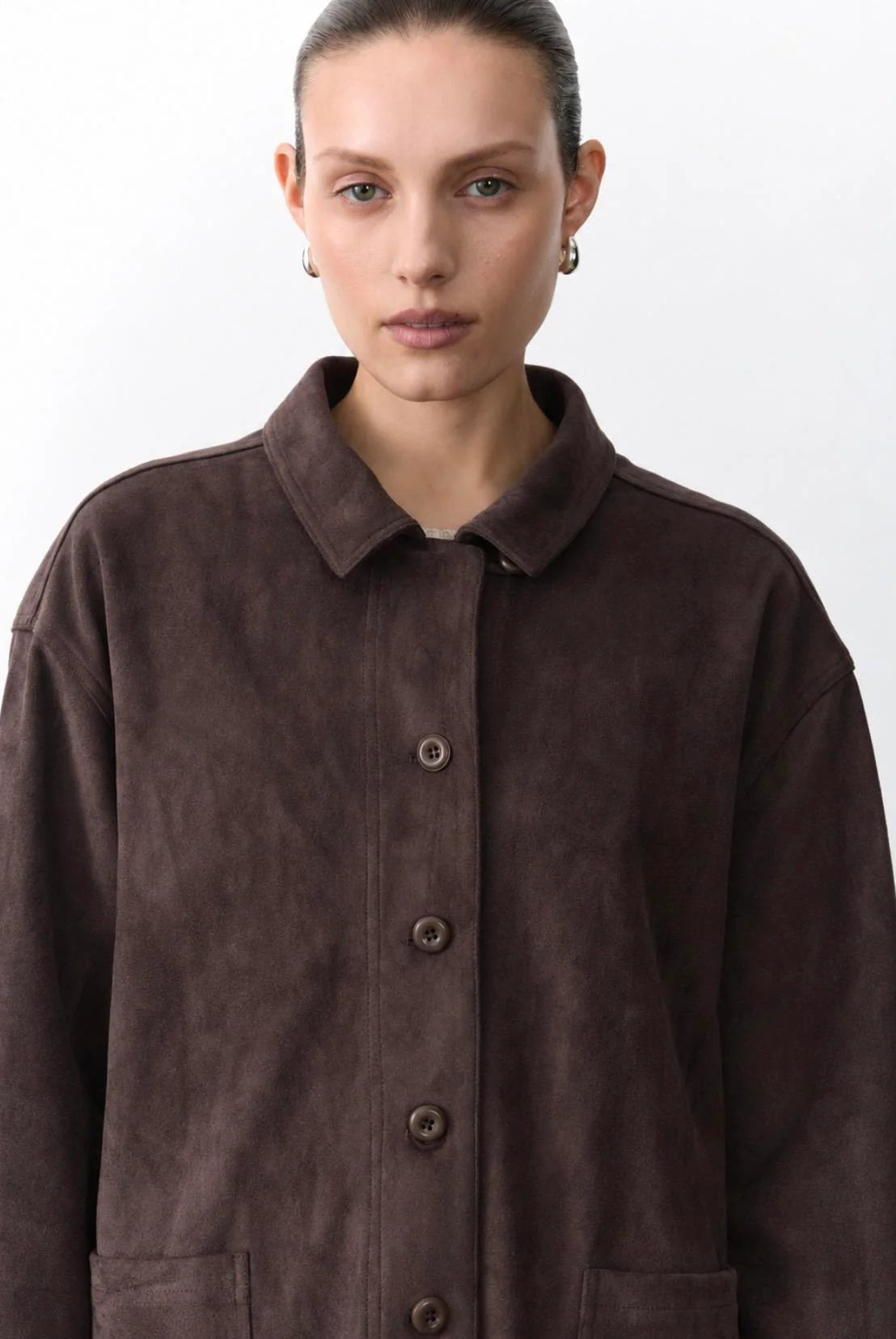 Buy Little Lies - Billie Faux Suede Shacket by Little Lies - at Hamish + Grace