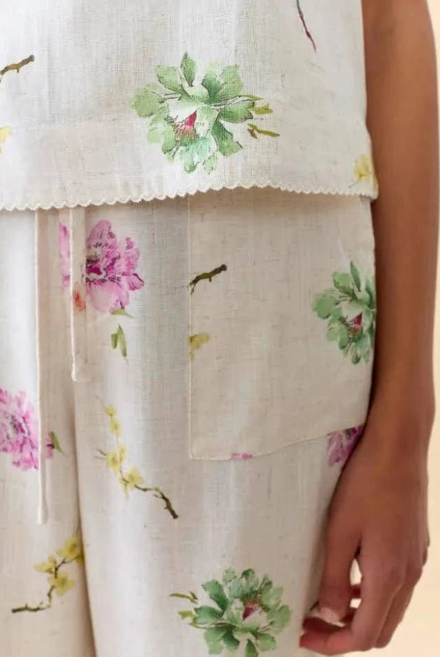 Buy Little Lies - Bloom Linen Pants - SR25082102 by Little Lies - at Hamish + Grace