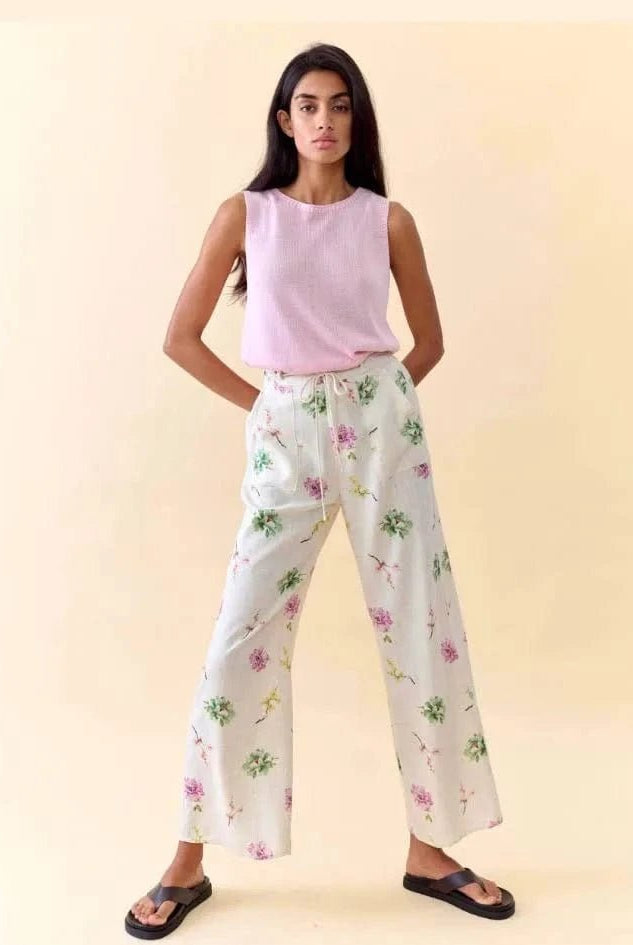 Buy Little Lies - Bloom Linen Pants - SR25082102 by Little Lies - at Hamish + Grace