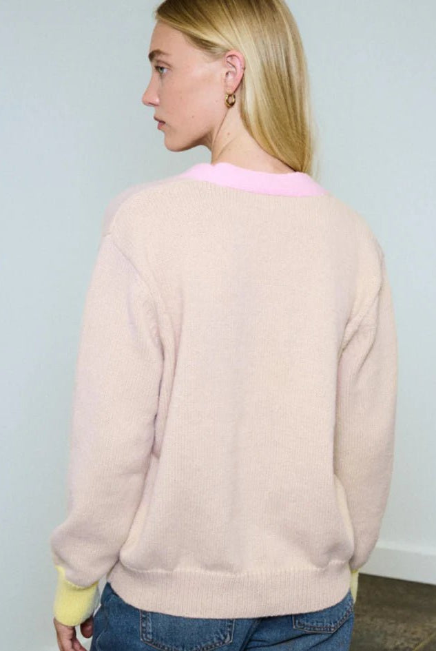 Buy Little Lies - Colour Block Cardi - Pink by Little Lies - at Hamish + Grace