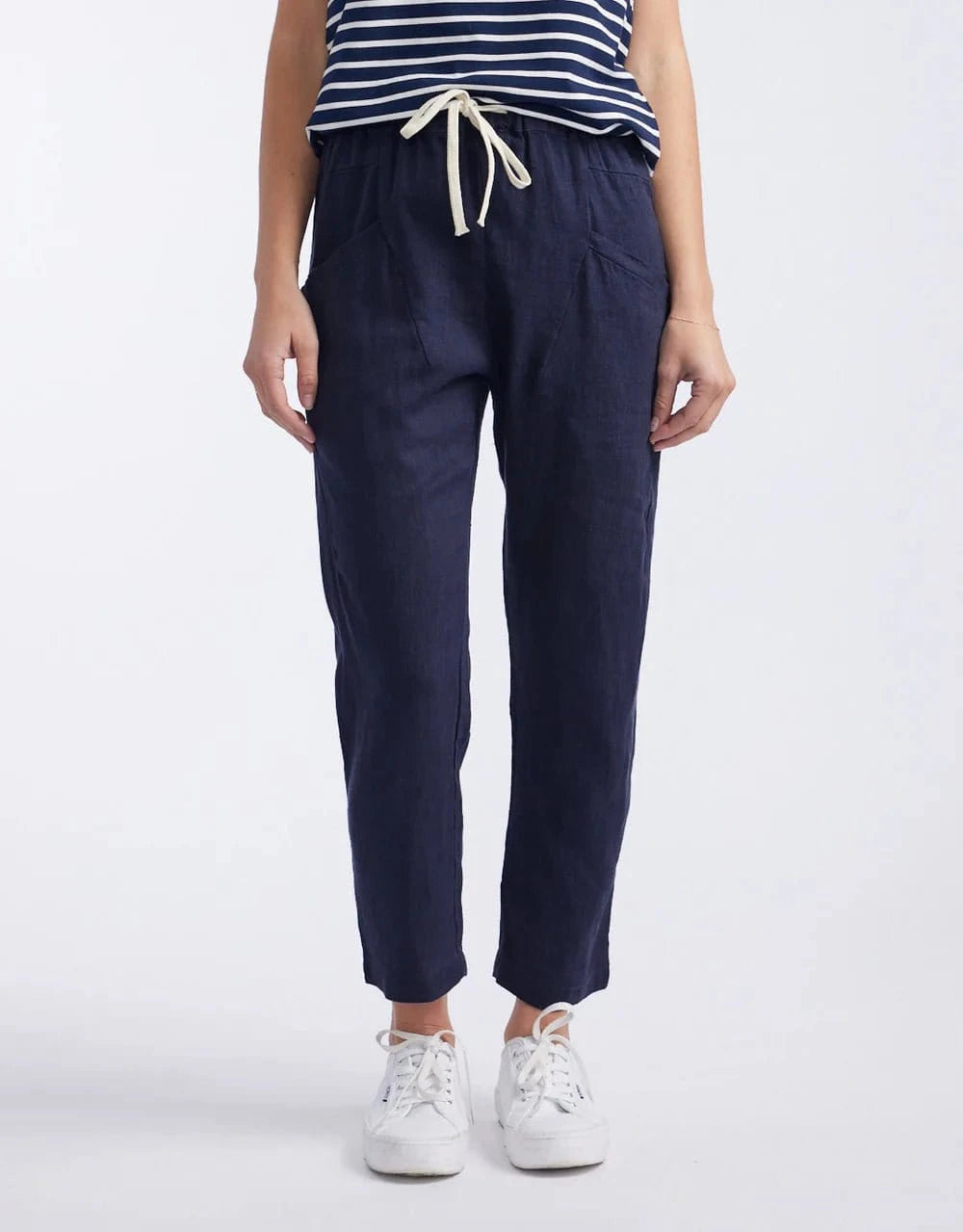 Little Lies Fashion Little Lies - Luxe Linen Pant - Navy
