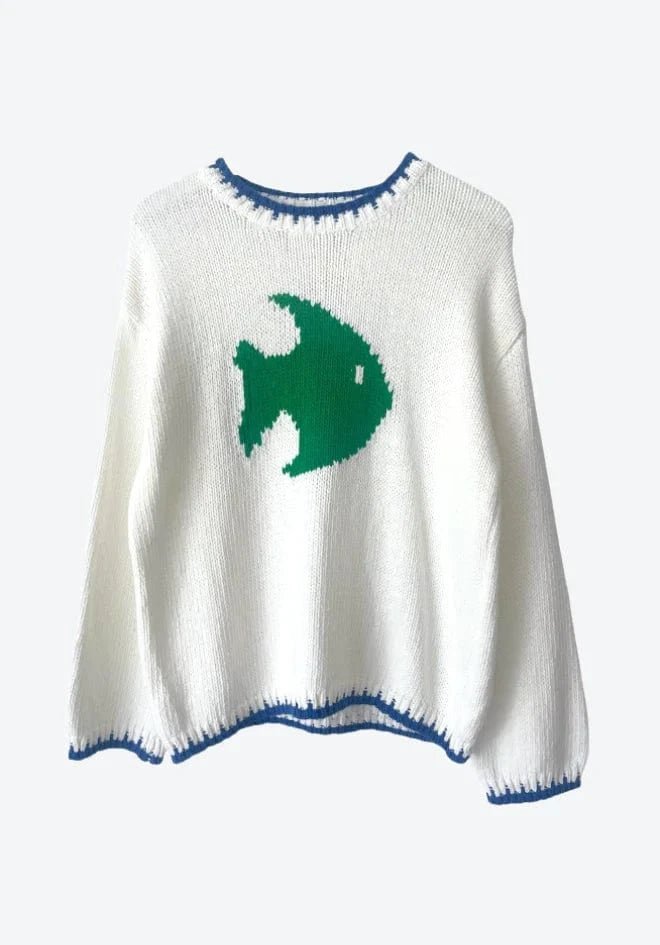 Buy Little Lies - Gone Fishing Sweater - Green Blue - K25061901 by Little Lies - at Hamish + Grace