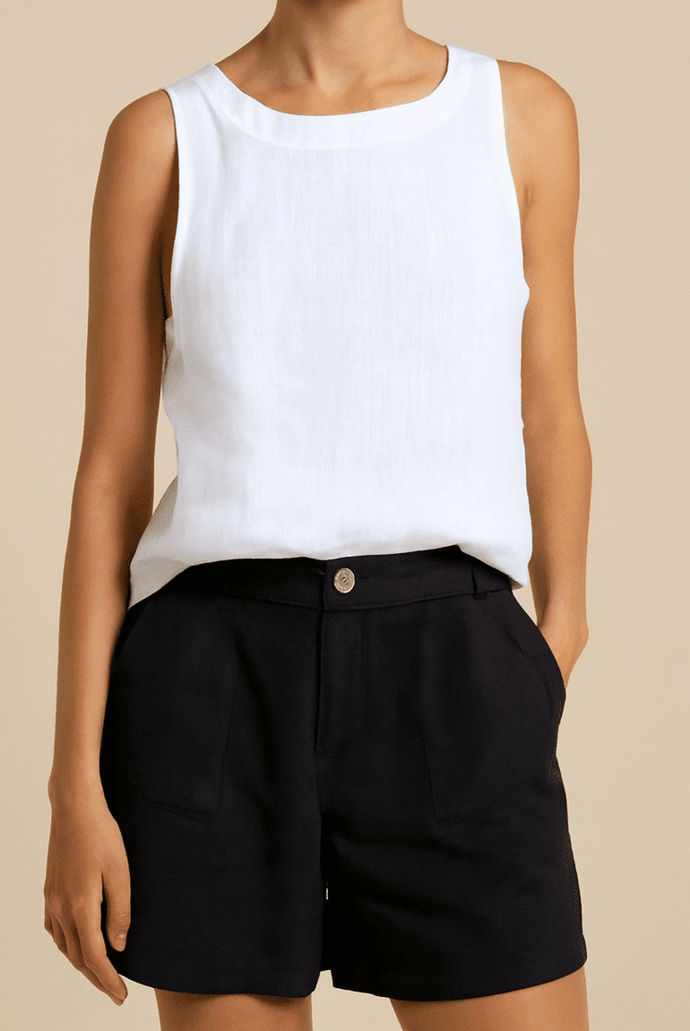 Buy Little Lies - Jude Linen Short - Black by Little Lies - at Hamish + Grace
