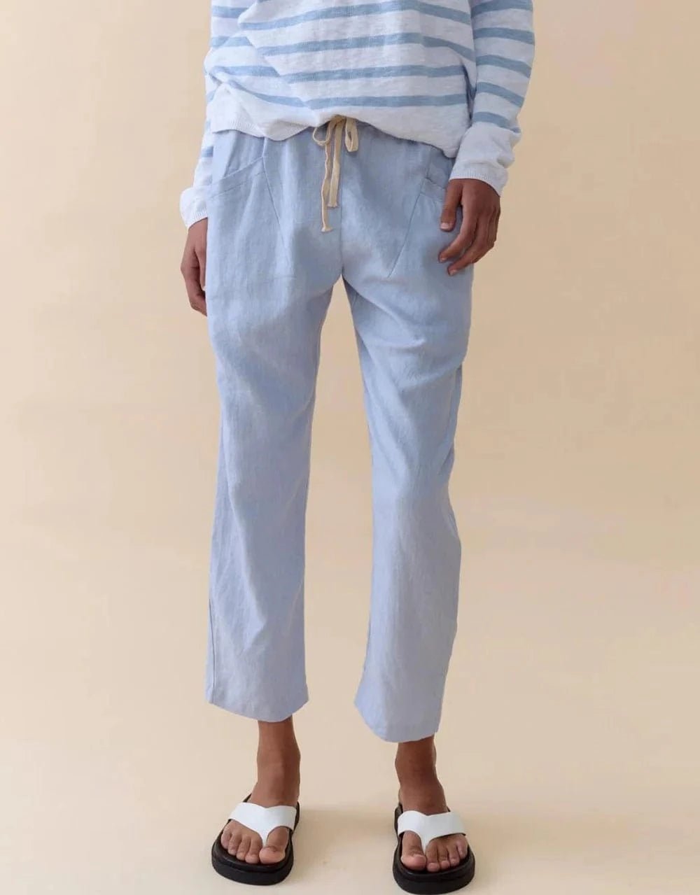 Buy Little Lies - Luxe Linen Pant - Chambray by Little Lies - at Hamish + Grace