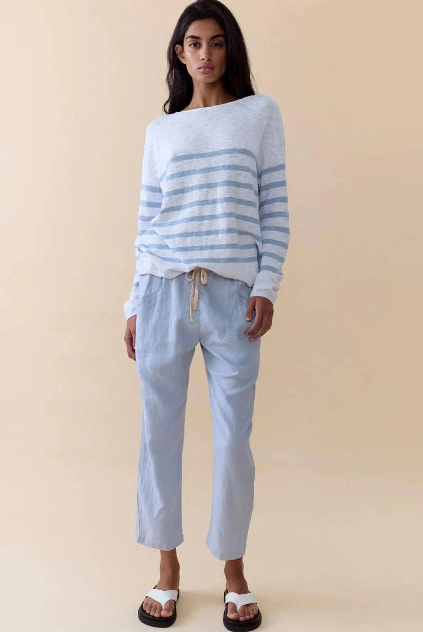 Buy Little Lies - Luxe Linen Pant - Chambray by Little Lies - at Hamish + Grace