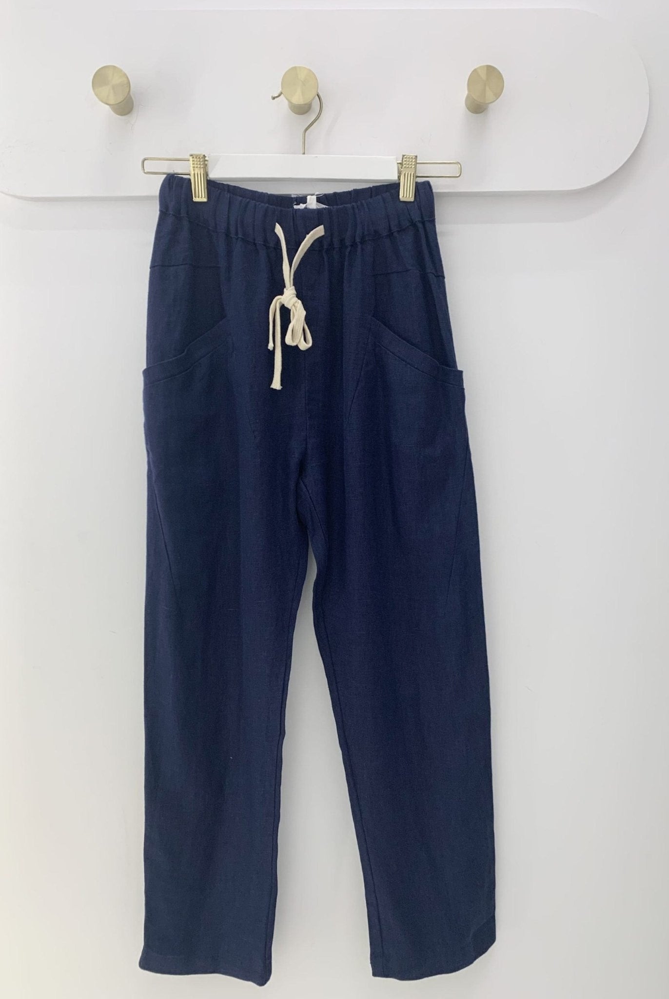 Buy Little Lies - Luxe Linen Pant - Navy by Little Lies - at Hamish + Grace