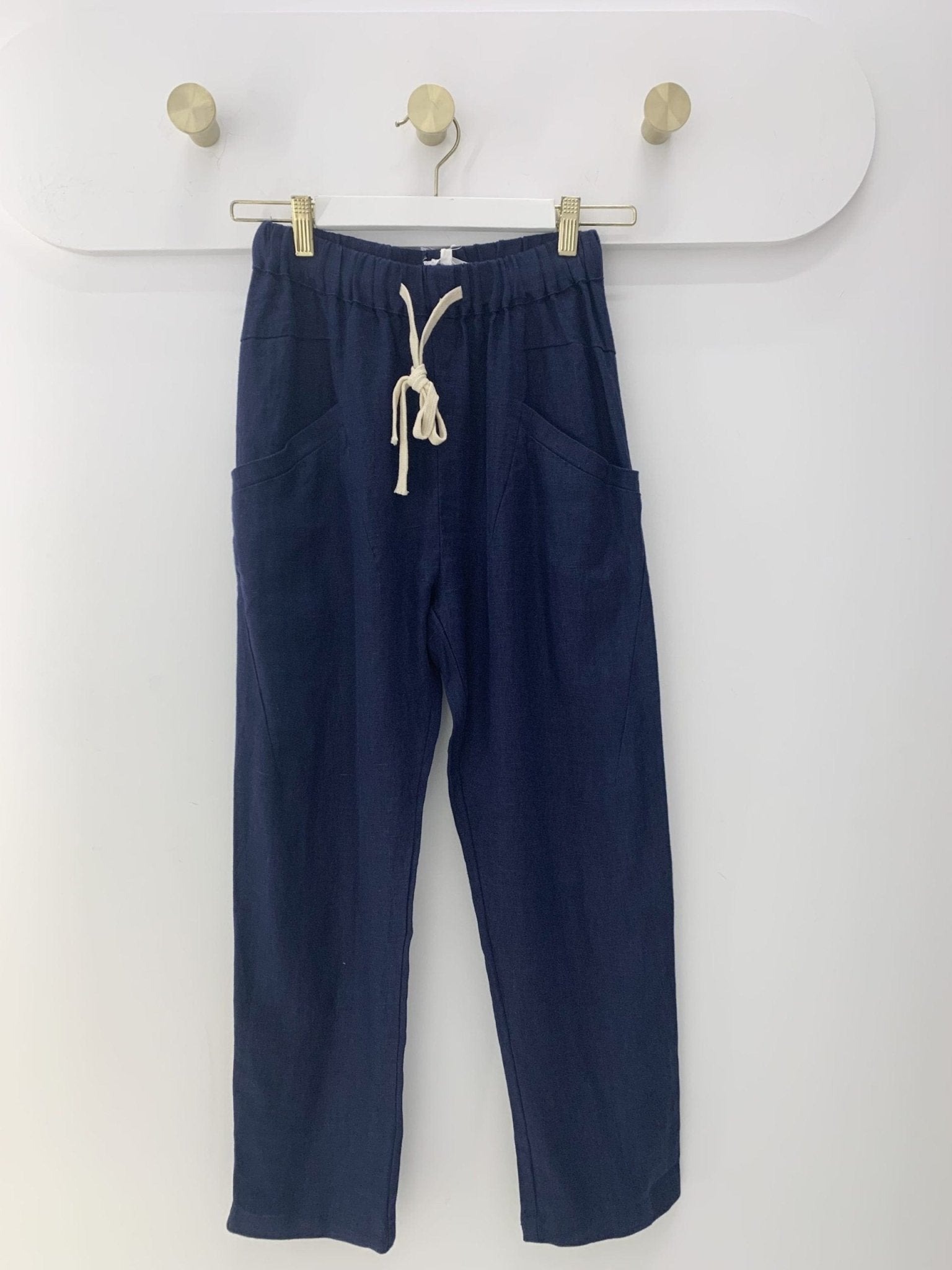 Buy Little Lies - Luxe Linen Pant - Navy by Little Lies - at Hamish + Grace