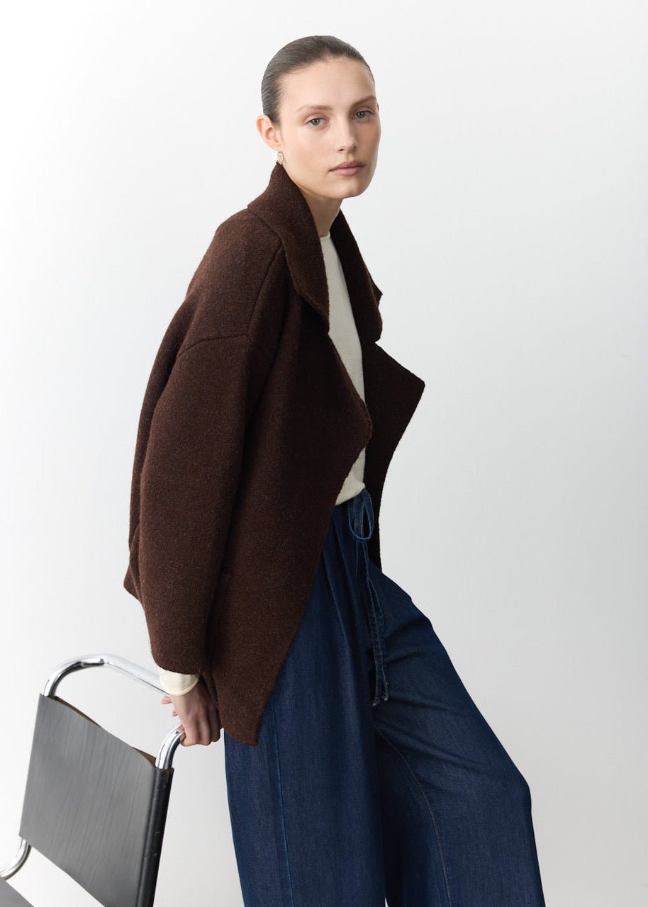 Buy Little Lies - Mahalia Coatigan - Chocolate by Little Lies - at Hamish + Grace
