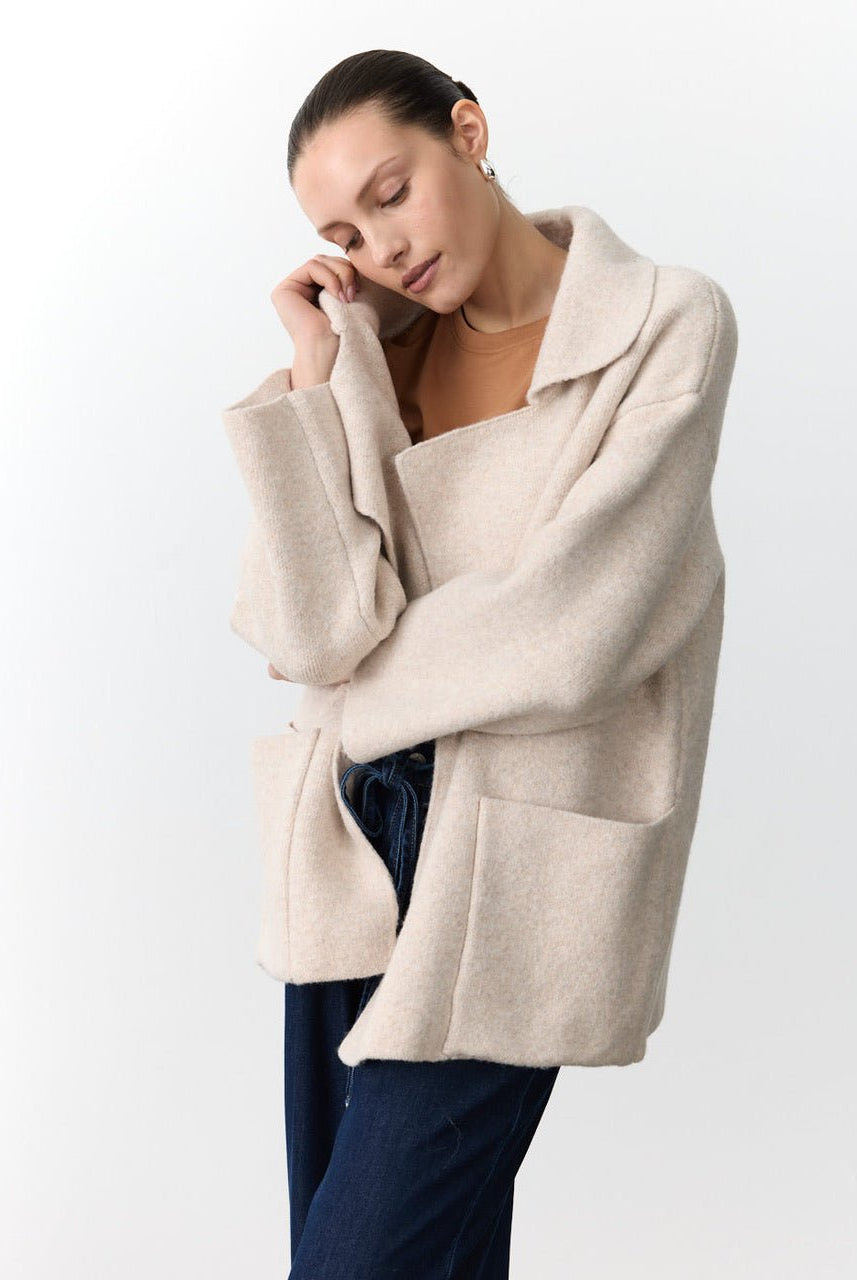 Buy Little Lies - Mahalia Coatigan - Oatmeal by Little Lies - at Hamish + Grace