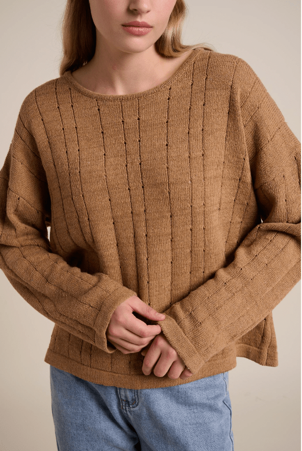 Buy Little Lies - Mia Jumper - Toffee by Little Lies - at Hamish + Grace
