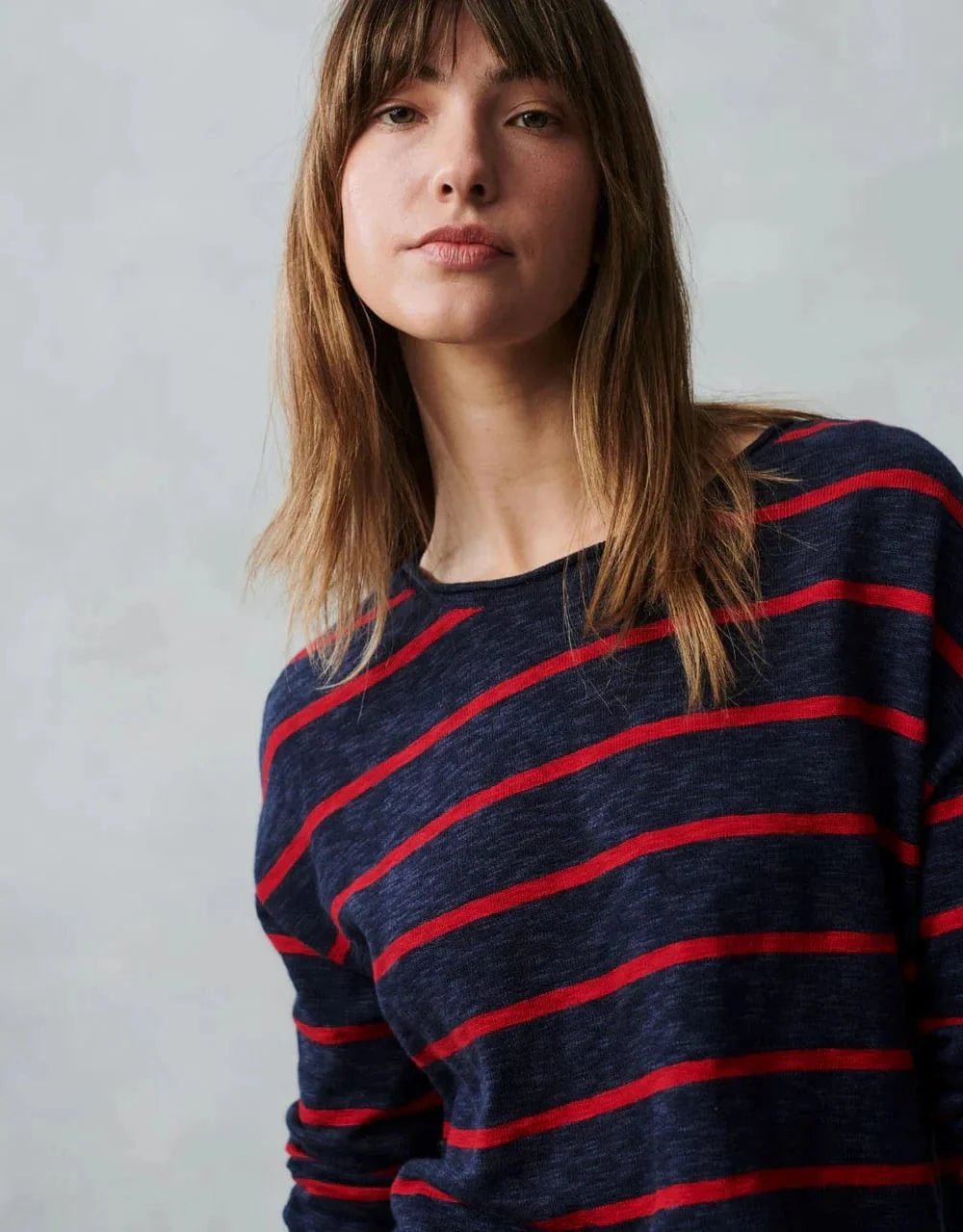 Buy Little Lies - Minnie Stripe Top - Blue/Red Stripe - S23133501 by Little Lies - at Hamish + Grace