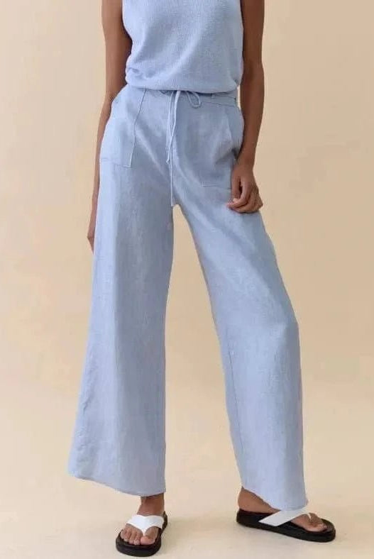 Buy Little Lies Remy Pants – Chambray by Little Lies - at Hamish + Grace