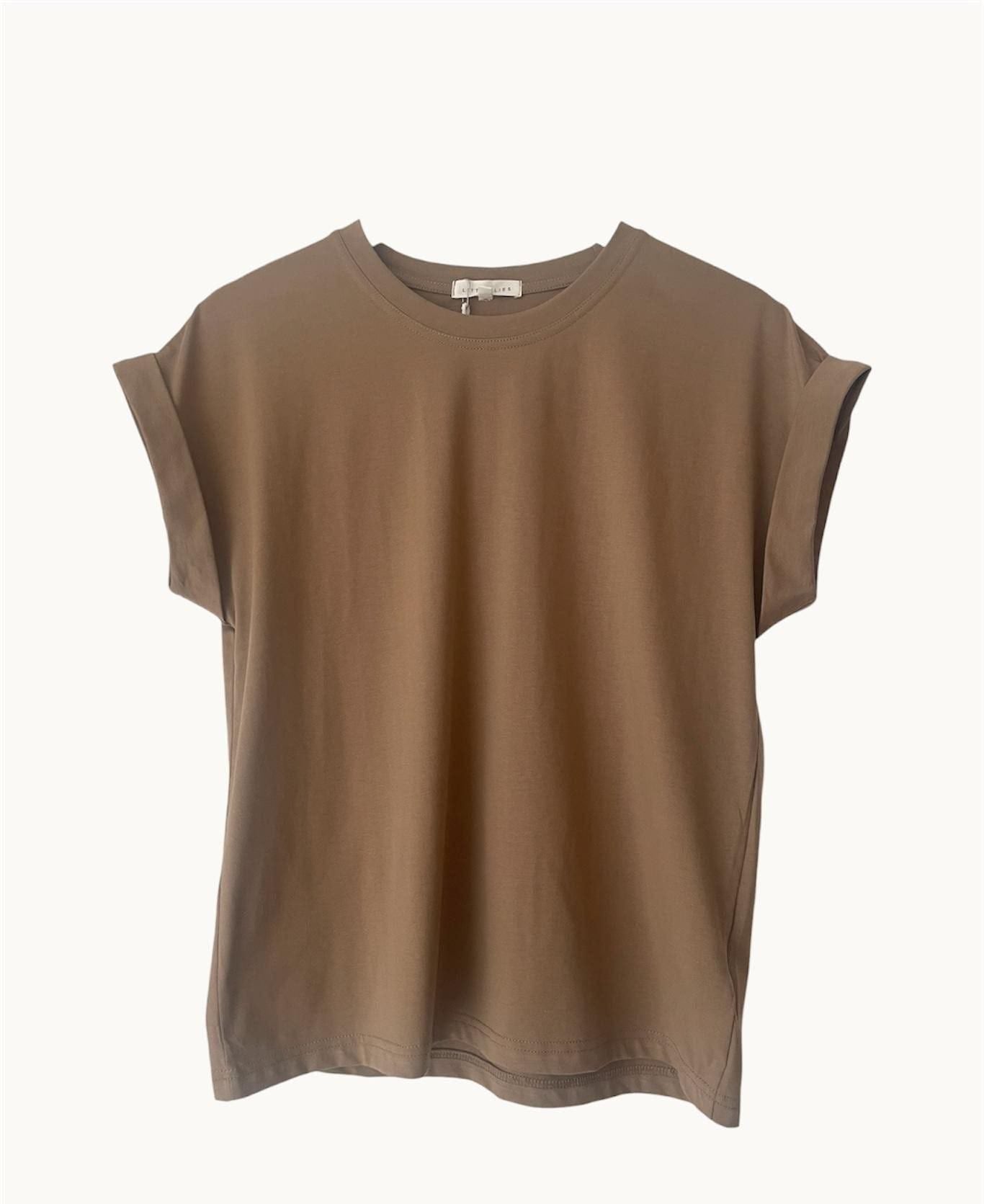 Buy Little Lies - Rhodes Tee – Mocha by Little Lies - at Hamish + Grace