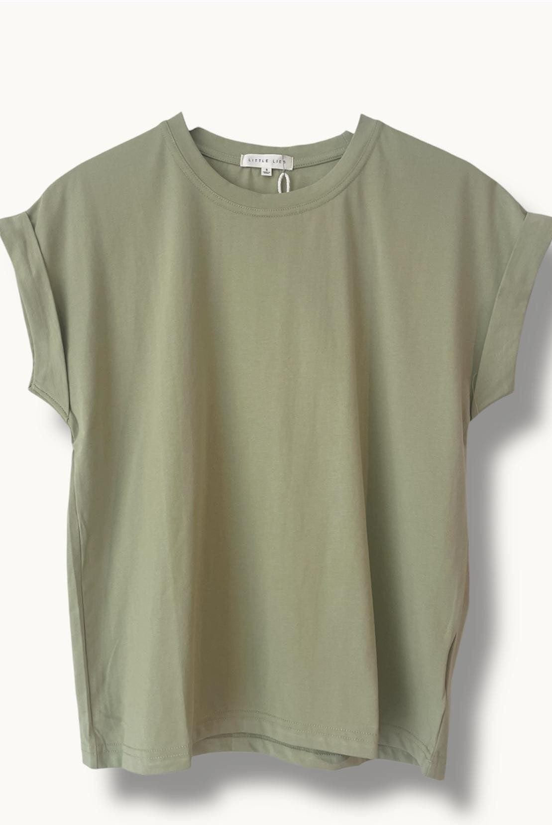 Buy Little Lies - Rhodes Tee - Sage Green by Little Lies - at Hamish + Grace