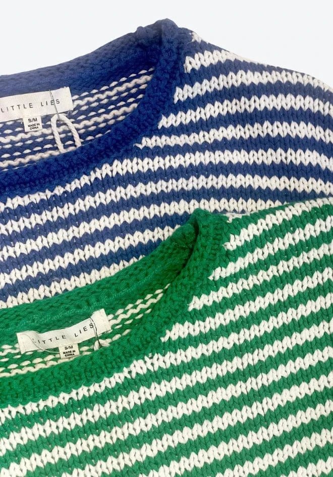 Buy Little Lies - Seaside Sweater - Blue Stripe - K25061301 by Little Lies - at Hamish + Grace