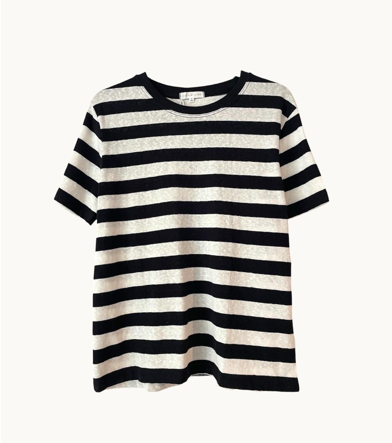 Buy Little Lies - Tilly Stripe Tee – Black Stripe by Little Lies - at Hamish + Grace