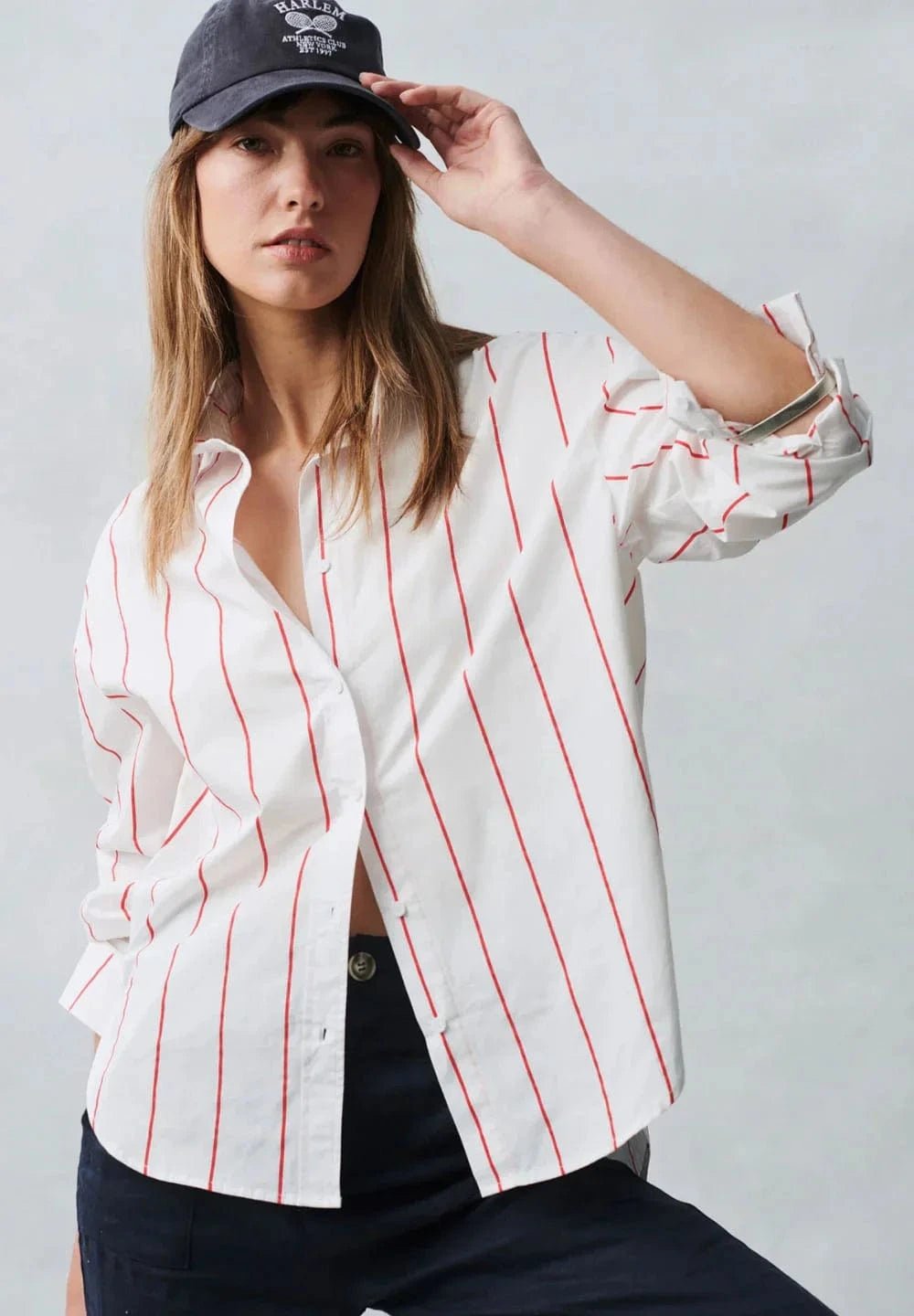 Buy Little Lies - Yuki Shirt - Red Stripe - R23121802 by Little Lies - at Hamish + Grace