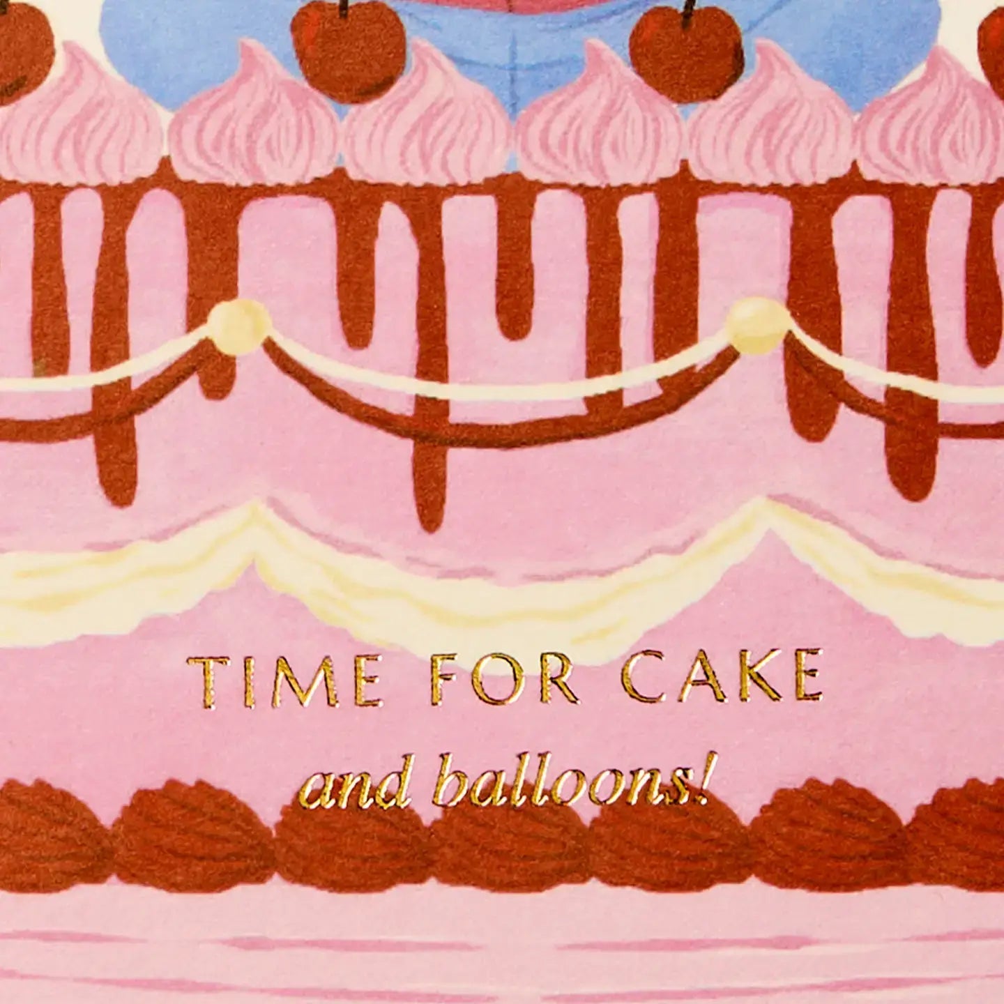 Buy Luxury Birthday Card | Time For Cake and Balloons | Hand Illustrated by Gabrielle & Celine Greeting Cards Australia - at Hamish + Grace