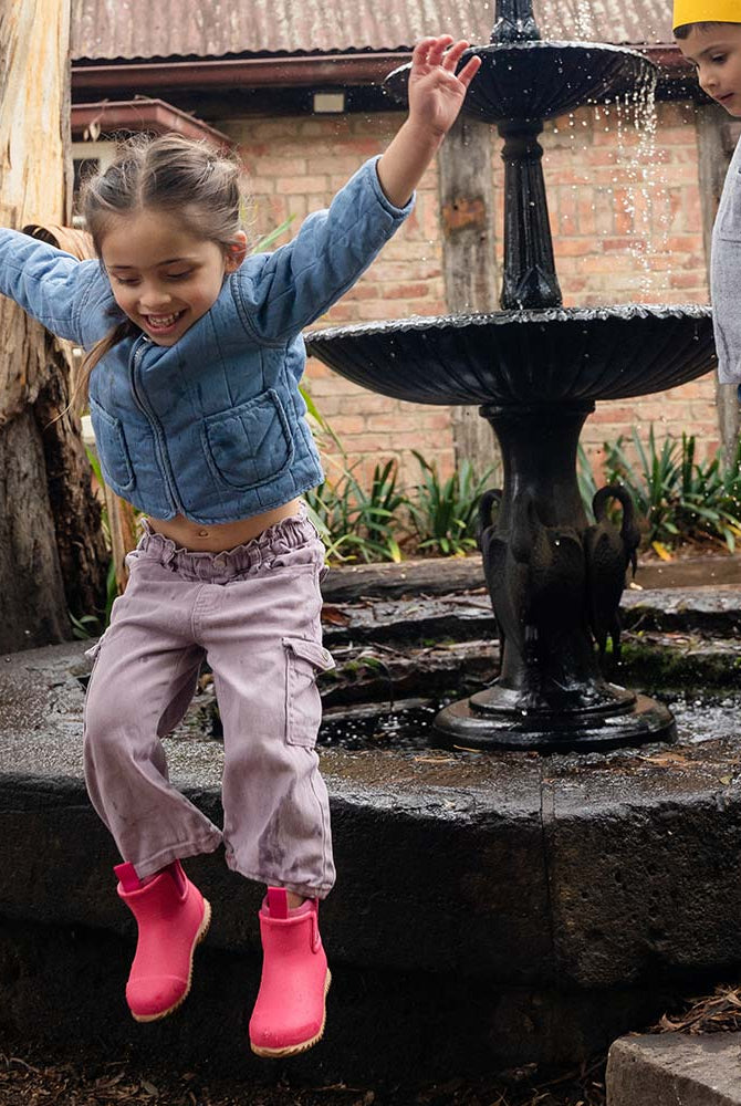 Buy Merry People - Bobbi Kids Gumboot - Fuschia Pink by Merry People - at Hamish + Grace