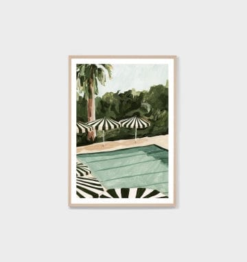 Buy Middle of Nowhere - Resort Umbrellas Green 1 Print by Middle of Nowhere - at Hamish + Grace