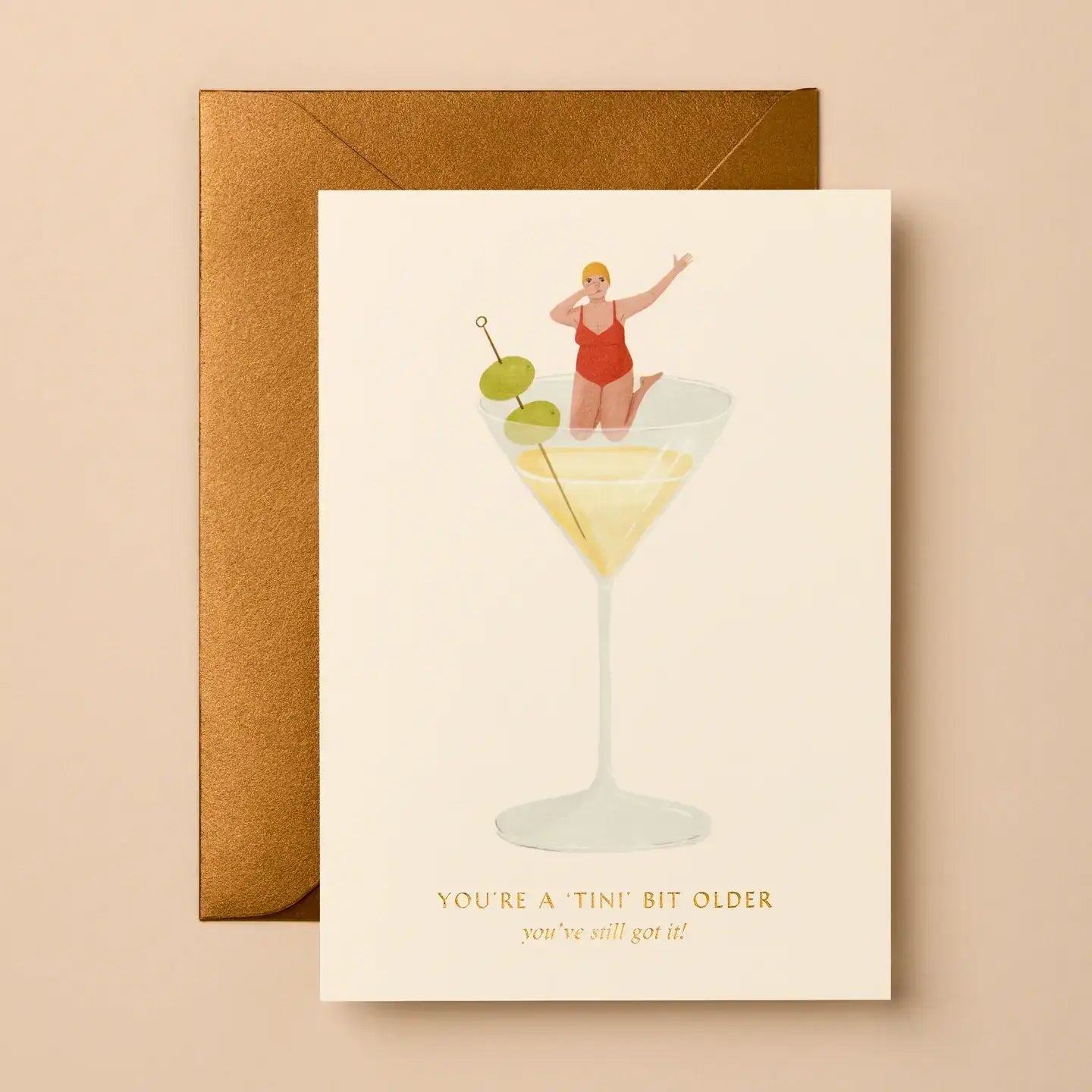 Buy Minimal Gold Foil Birthday Card | Modern Sustainable Style by Gabrielle & Celine Greeting Cards Australia - at Hamish + Grace