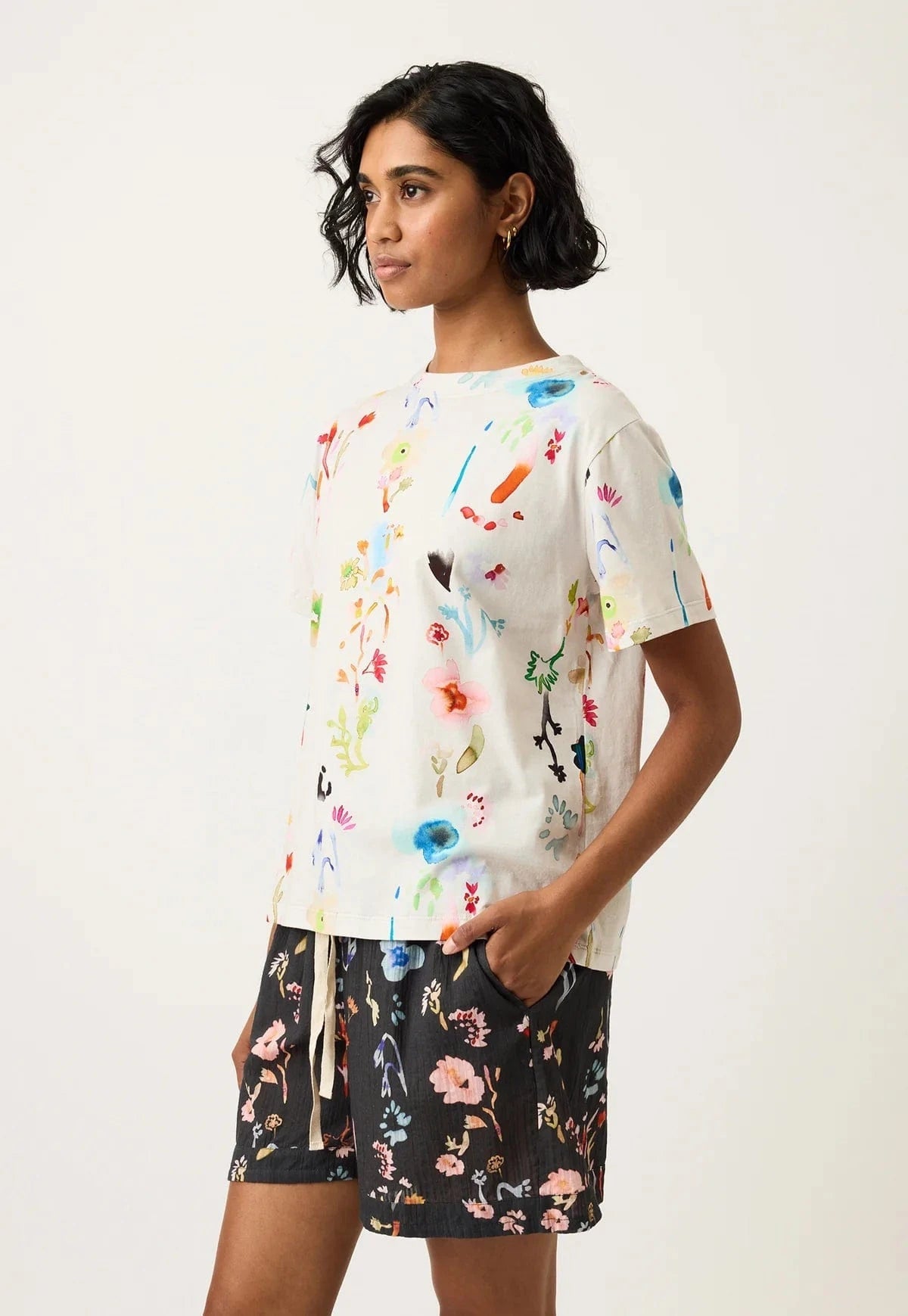 Buy Nancybird - Apollo Tee - Watercolour Cream by Nancybird - at Hamish + Grace