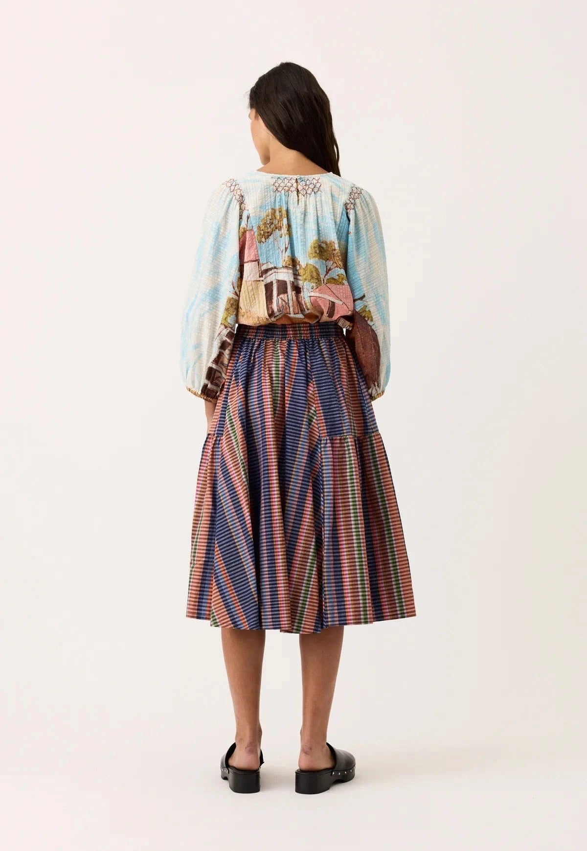 Nancybird Fashion Nancybird - Eula Line Check Skirt