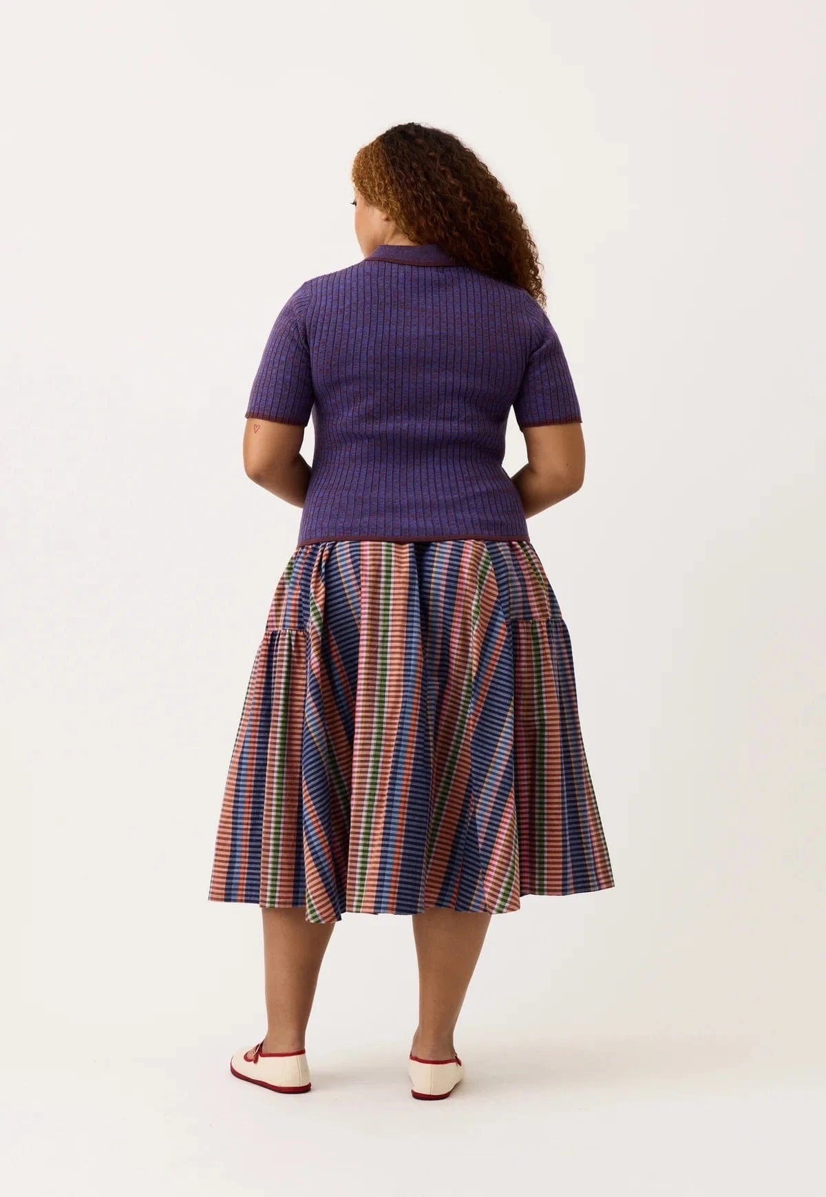 Nancybird Fashion Nancybird - Eula Line Check Skirt