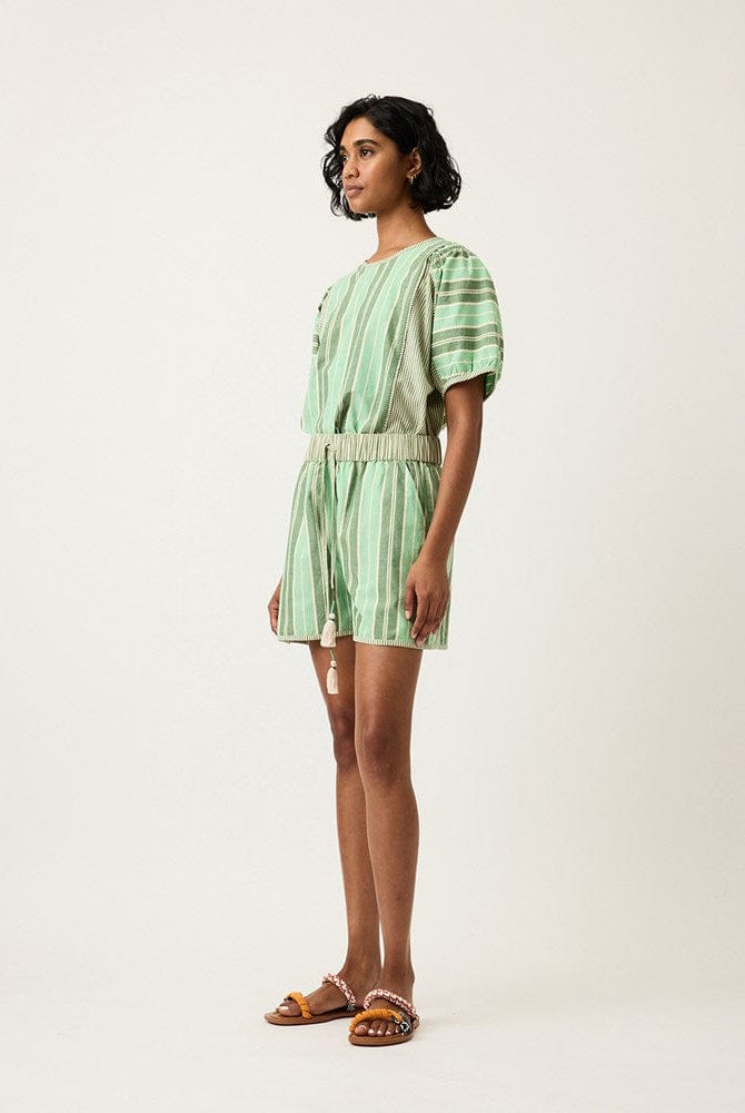 Buy Nancybird - Iris Short - Green Stripe by Nancybird - at Hamish + Grace