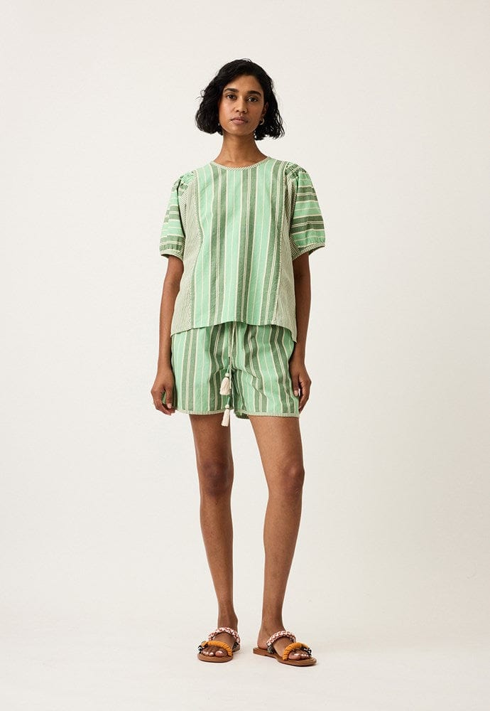 Buy Nancybird - Jolene Top - Green Stripe by Nancybird - at Hamish + Grace