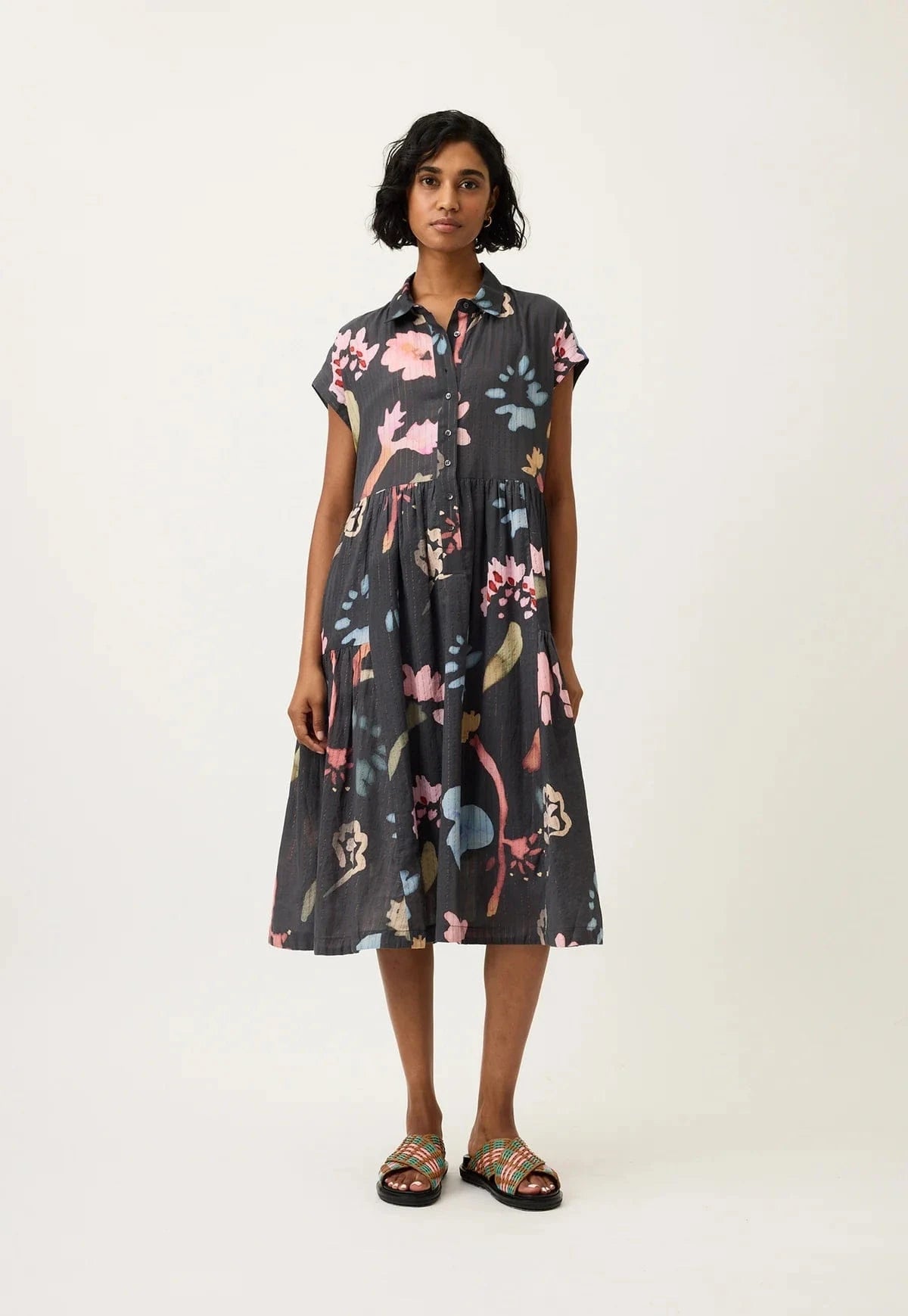 Buy Nancybird - Maja Dress - Watercolour Charcoal by Nancybird - at Hamish + Grace